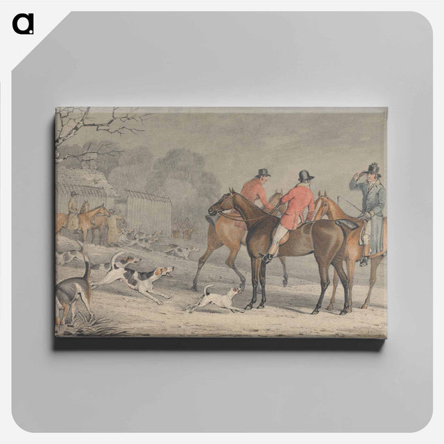 アートパネル-Foxhunting: The Meet, With Hounds Coming Out of Kennel
 - イェール大学アートギャラリー Canvas.