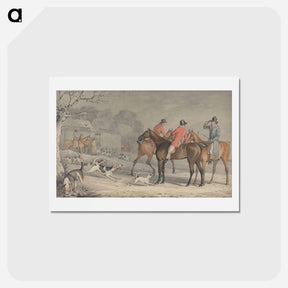 アートポストカード-Foxhunting: The Meet, With Hounds Coming Out of Kennel
 - イェール大学アートギャラリー Postcard.