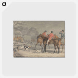 アートポストカード-Foxhunting: The Meet, With Hounds Coming Out of Kennel
 - イェール大学アートギャラリー Postcard.
