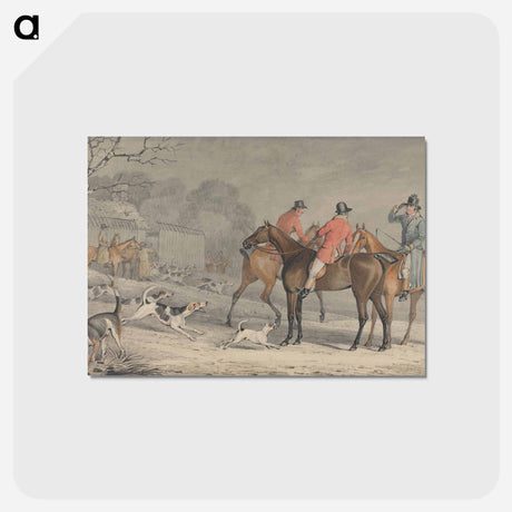 アートポストカード-Foxhunting: The Meet, With Hounds Coming Out of Kennel
 - イェール大学アートギャラリー Postcard.