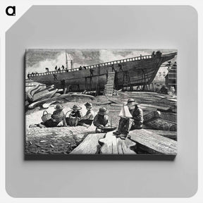 アートパネル-Ship-Building, Gloucester Harbor
 - クリーブランド美術館 Canvas.