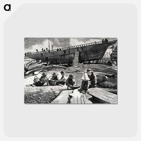アートポストカード-Ship-Building, Gloucester Harbor
 - クリーブランド美術館 Postcard.