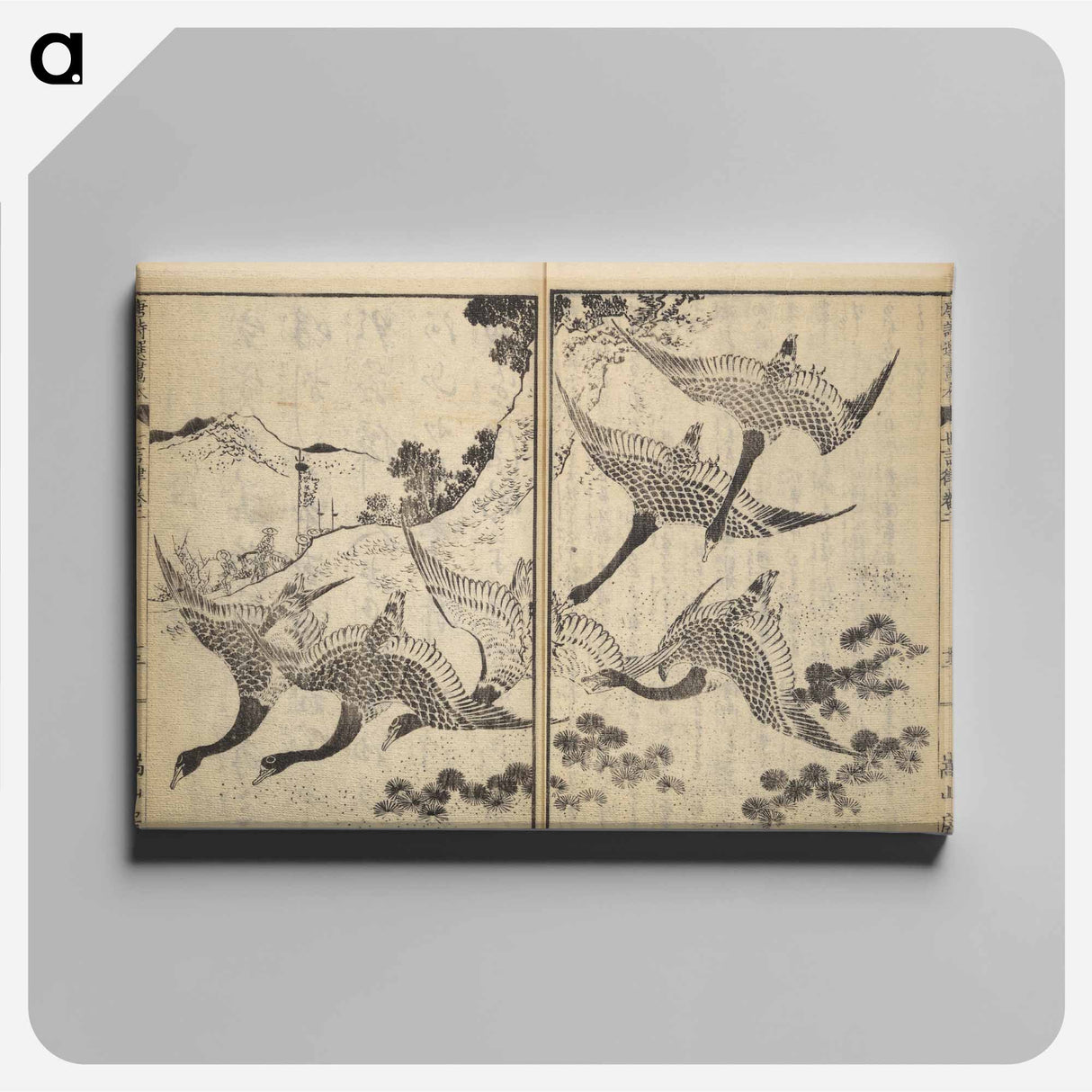 Picture Book of The Tōshisen (Chinese verses by Takai Ranzan), Series Seven - Katsushika Hokusai Canvas.