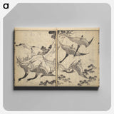 Picture Book of The Tōshisen (Chinese verses by Takai Ranzan), Series Seven - Katsushika Hokusai Canvas.