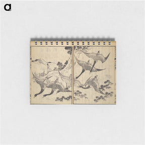 アートメモ帳-Picture Book of The Tōshisen (Chinese verses by Takai Ranzan), Series Seven - 葛飾 北斎 Memo.