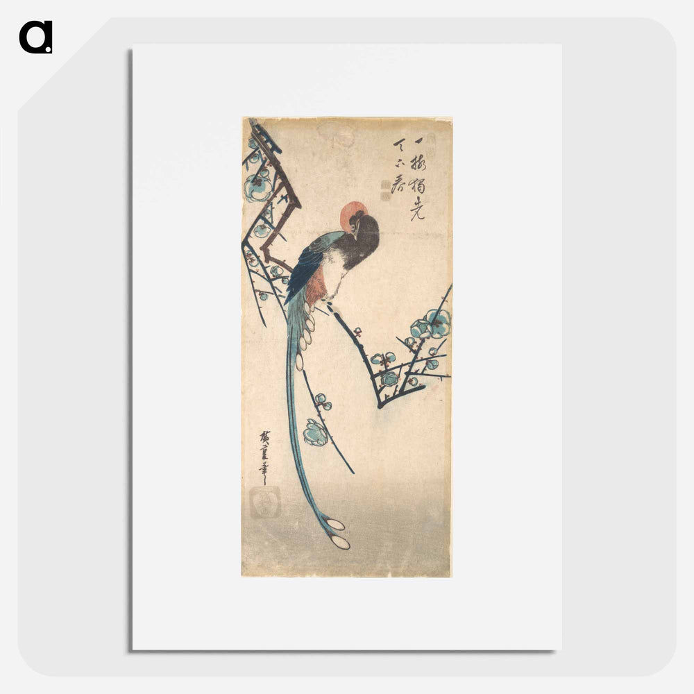 アートポスター-Long Tailed Bird
 - 歌川 広重 Poster.