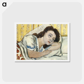 アートポストカード-Portrait of Margurite sleeping - アンリ マティス Postcard.