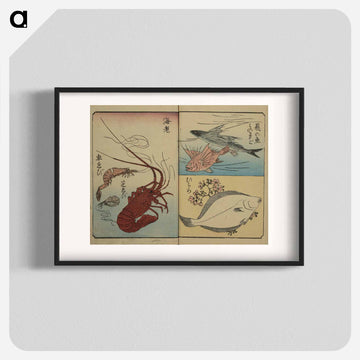 Picture Book for the Practice of Drawing Fish
 - 歌川 広重 Poster.