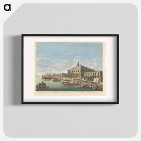 アートポスター-A View of the Doge's Palace at Venice with the Grand landing place before it
 - イェール大学アートギャラリー Poster.