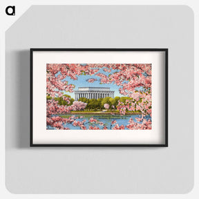 アートポスター-Lincoln Memorial Cherry Blossoms
 - ボストン公共図書館 Poster.