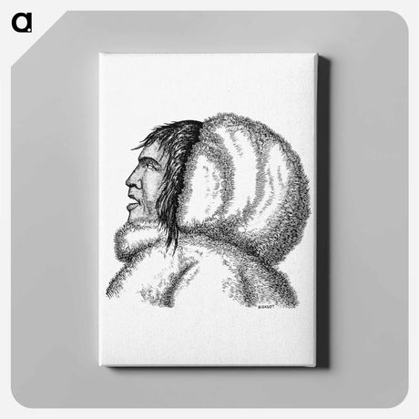 アートパネル-Eskimo from The Last Franklin Expedition with Fox, Capt. McClintock
 - 大英図書館 Canvas.