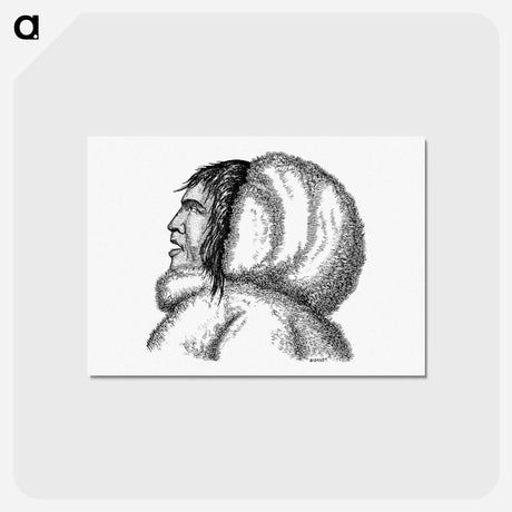 アートポストカード-Eskimo from The Last Franklin Expedition with Fox, Capt. McClintock
 - 大英図書館 Postcard.