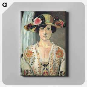 アートパネル-Woman in a Hat - アンリ マティス Canvas.