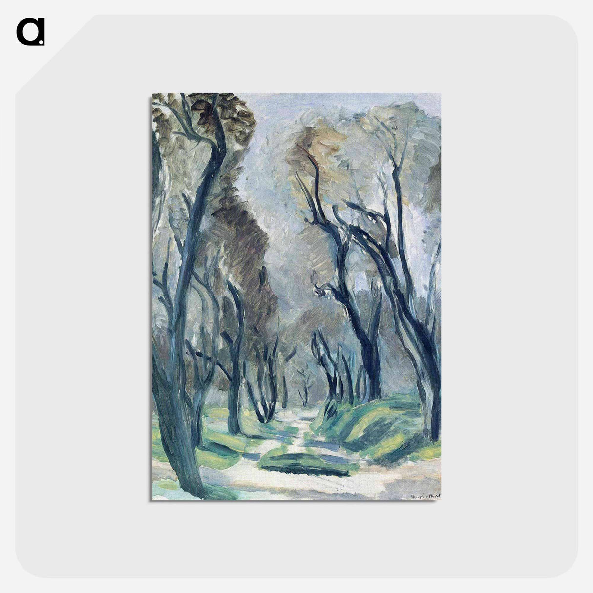 アートポストカード-Avenue of Olive Trees - アンリ マティス Postcard.