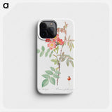 Redleaf Rose - Pierre Joseph Redouté Phone Case.