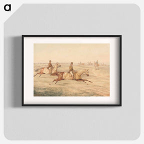 アートポスター-Two Riders Exercising Horses at a Gallop
 - イェール大学アートギャラリー Poster.