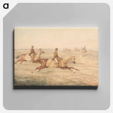 アートパネル-Two Riders Exercising Horses at a Gallop
 - イェール大学アートギャラリー Canvas.