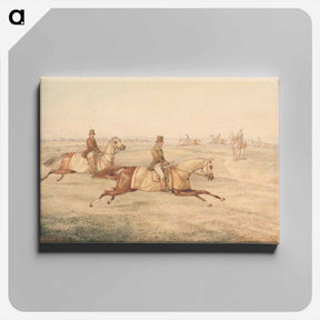 アートパネル-Two Riders Exercising Horses at a Gallop
 - イェール大学アートギャラリー Canvas.