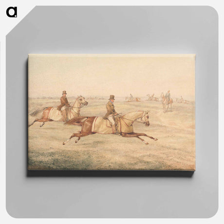 アートパネル-Two Riders Exercising Horses at a Gallop
 - イェール大学アートギャラリー Canvas.