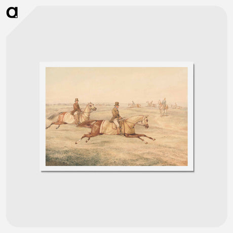 アートポストカード-Two Riders Exercising Horses at a Gallop
 - イェール大学アートギャラリー Postcard.