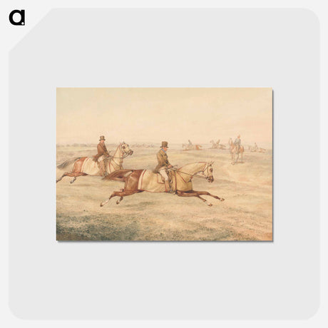 アートポストカード-Two Riders Exercising Horses at a Gallop
 - イェール大学アートギャラリー Postcard.