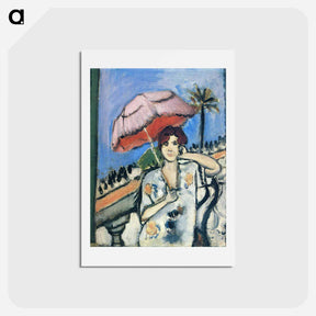 アートポストカード-Woman with Umbrella - アンリ マティス Postcard.