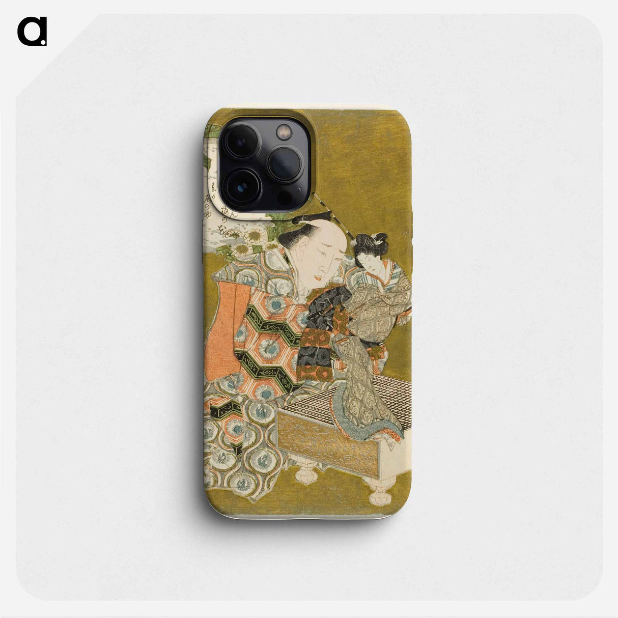 Hokusai's Puppet on Go Game Board - Katsushika Hokusai Phone Case.