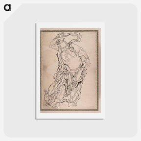 アートポストカード-Nio the Guardian - 葛飾 北斎 Postcard.