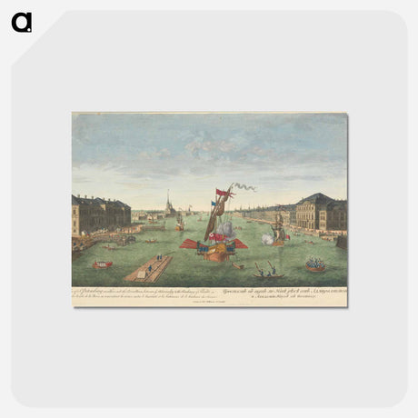 アートポストカード-A View of St. Petersburg on either side the River Neva, between ye Admiralty & the Academy of Sciences
 - イェール大学アートギャラリー Postcard.
