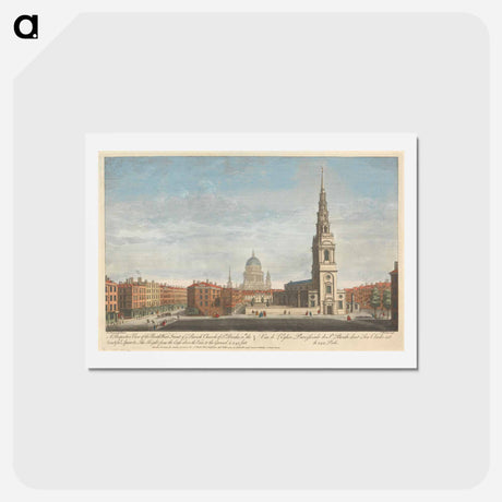 アートポストカード-A Perspective View of the North West Front of ye Parish Church of St. Brides, with the beautiful Spire & c.
 - イェール大学アートギャラリー Postcard.