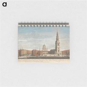 アートメモ帳-A Perspective View of the North West Front of ye Parish Church of St. Brides, with the beautiful Spire & c.
 - イェール大学アートギャラリー Memo.