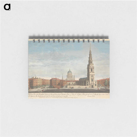 アートメモ帳-A Perspective View of the North West Front of ye Parish Church of St. Brides, with the beautiful Spire & c.
 - イェール大学アートギャラリー Memo.