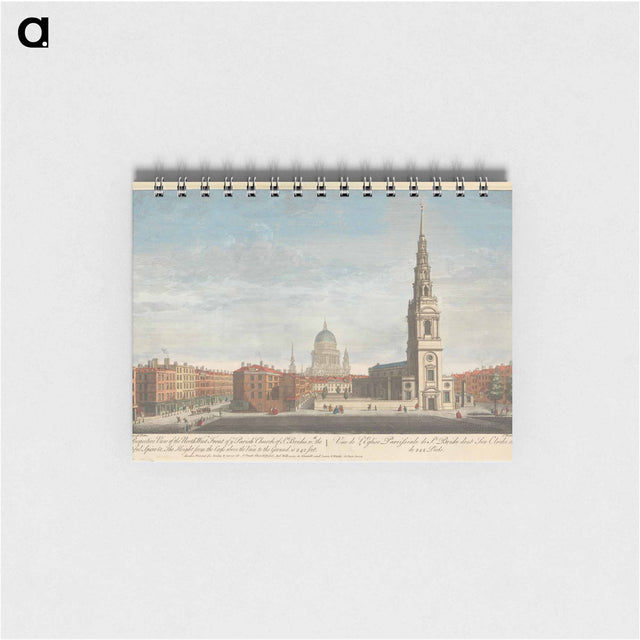 アートメモ帳-A Perspective View of the North West Front of ye Parish Church of St. Brides, with the beautiful Spire & c.
 - イェール大学アートギャラリー Memo.