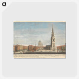 アートポストカード-A Perspective View of the North West Front of ye Parish Church of St. Brides, with the beautiful Spire & c.
 - イェール大学アートギャラリー Postcard.