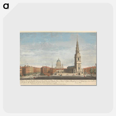 アートポストカード-A Perspective View of the North West Front of ye Parish Church of St. Brides, with the beautiful Spire & c.
 - イェール大学アートギャラリー Postcard.