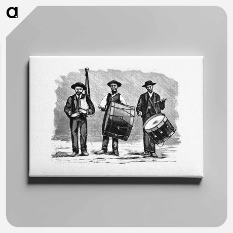 アートパネル-Marching Band from The Minho Pittoresco
 - 大英図書館 Canvas.