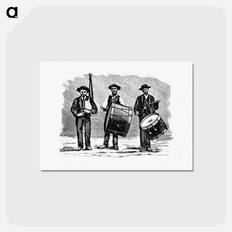 アートポストカード-Marching Band from The Minho Pittoresco
 - 大英図書館 Postcard.