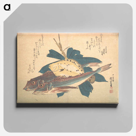 アートパネル-Kanagashira and Karei Fish, from the series Uozukushi (Every Variety of Fish)
 - 歌川 広重 Canvas.