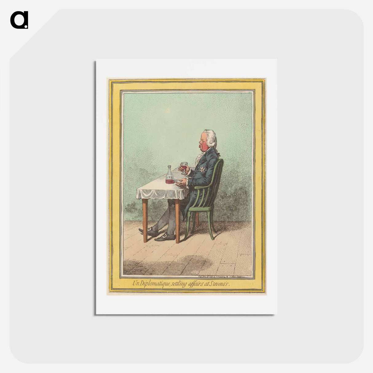 アートポストカード-Un Diplomatique, Settl'ing Affairs at Stevens's (Baron Haslang, Bavarian Minister)
 - イェール大学アートギャラリー Postcard.