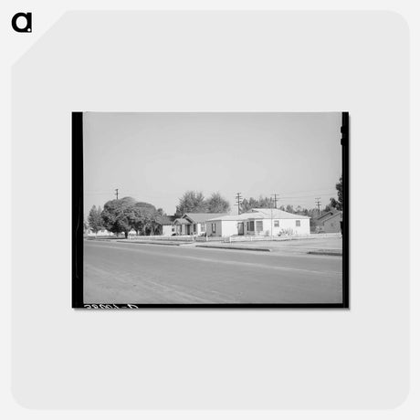 アートポストカード-Houses, Delano, California
 - ラッセル リー Postcard.