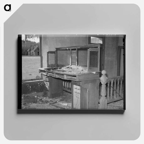 アートパネル-Counter of Main Mining Office, Two Bit Creek
 - ラッセル リー Canvas.