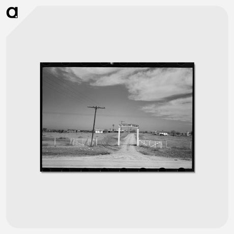 アートポストカード-Entrance to Dairy, Tom Green County, Near San Angelo, Texas
 - ラッセル リー Postcard.