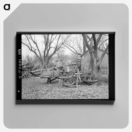 アートパネル-Farmyard of W.H. Cox Farm, Clearcreek Town, Johnson County, Iowa
 - ラッセル リー Canvas.