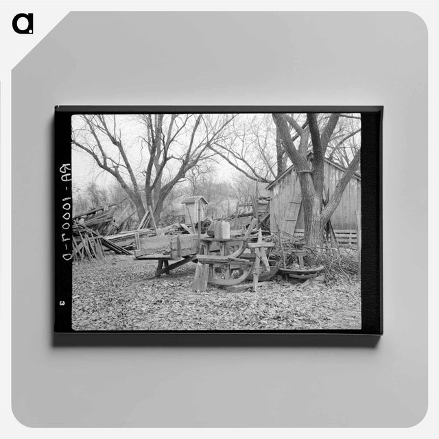 アートパネル-Farmyard of W.H. Cox Farm, Clearcreek Town, Johnson County, Iowa
 - ラッセル リー Canvas.