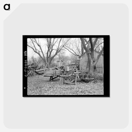 アートポストカード-Farmyard of W.H. Cox Farm, Clearcreek Town, Johnson County, Iowa
 - ラッセル リー Postcard.