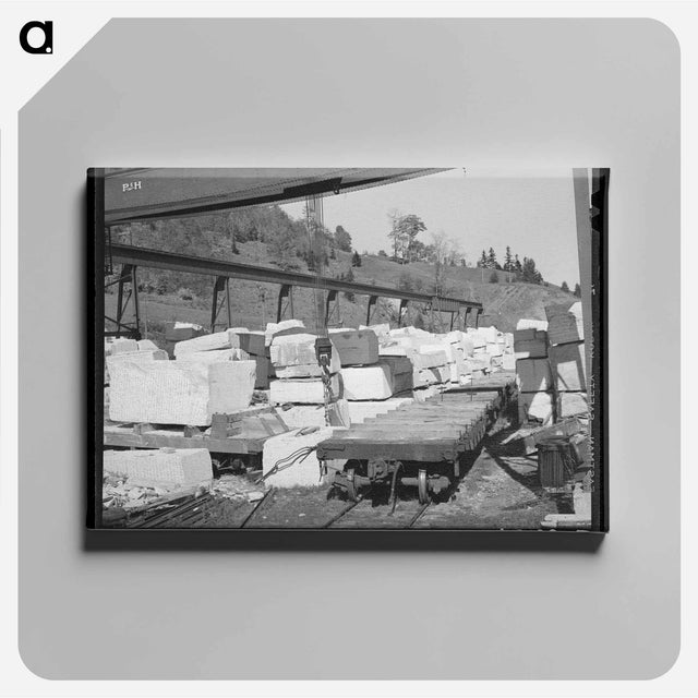 アートパネル-Stone Quarry near Arlington, Vermont
 - ラッセル リー Canvas.
