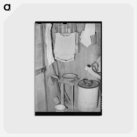 アートポストカード-Washstand in Corner of Dwelling
 - ラッセル リー Postcard.