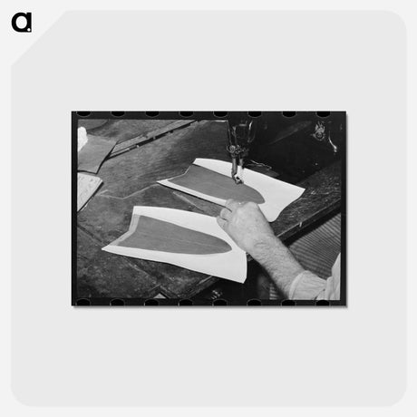 アートポストカード-Sewing Boot Lining, Alpine, Texas
 - ラッセル リー Postcard.