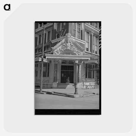 アートポストカード-Cafe Entrance, Denison, Texas
 - ラッセル リー Postcard.