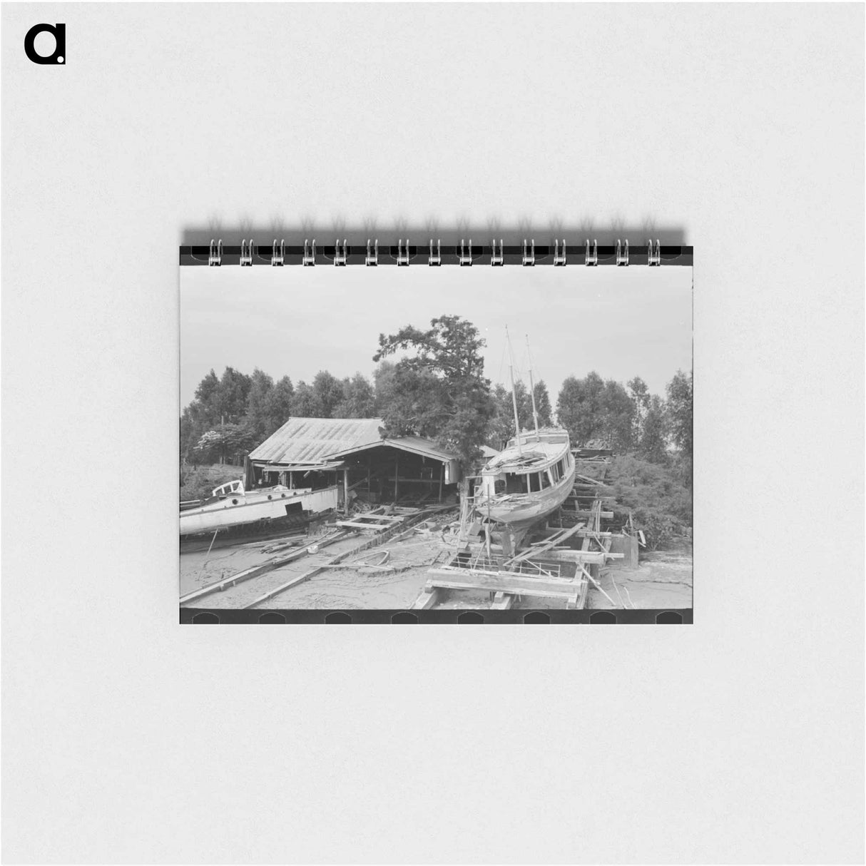 アートメモ帳-Dry Dock, Olga, Louisiana
 - ラッセル リー Memo.